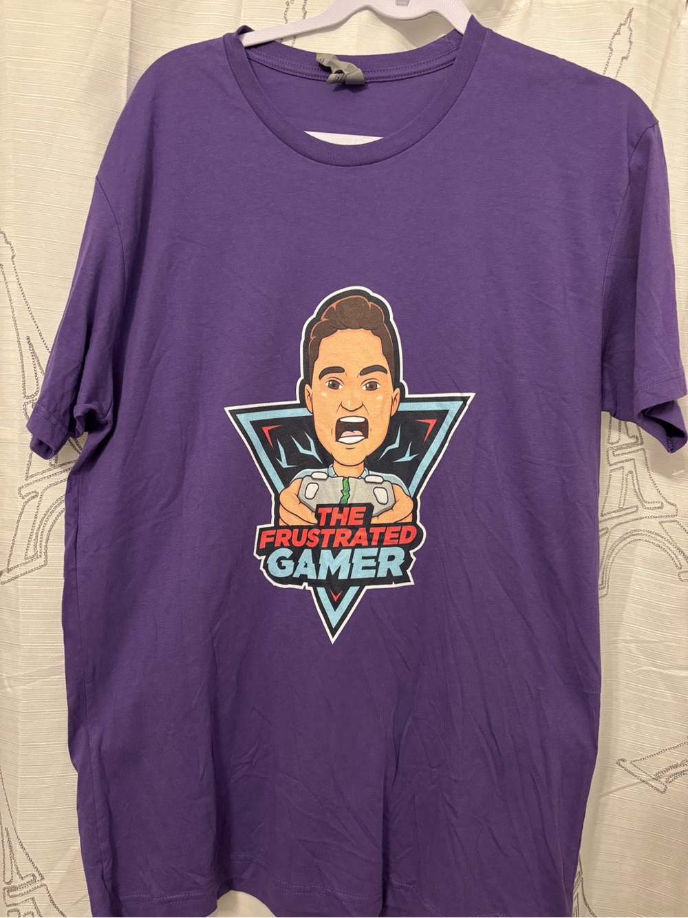 Next Level Apparel Purple 'The Frustrated Gamer' Graphic Tee